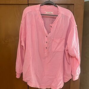 COPY - Free People We the Free pink top.  Size Small
